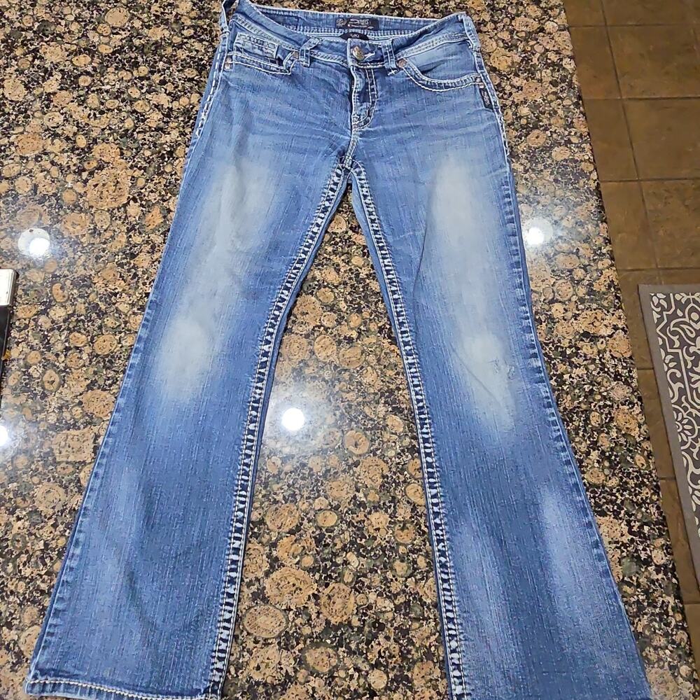 Silver Suki Mid Boot Jeans Women’s 28x30 Blue Bootcut Denim